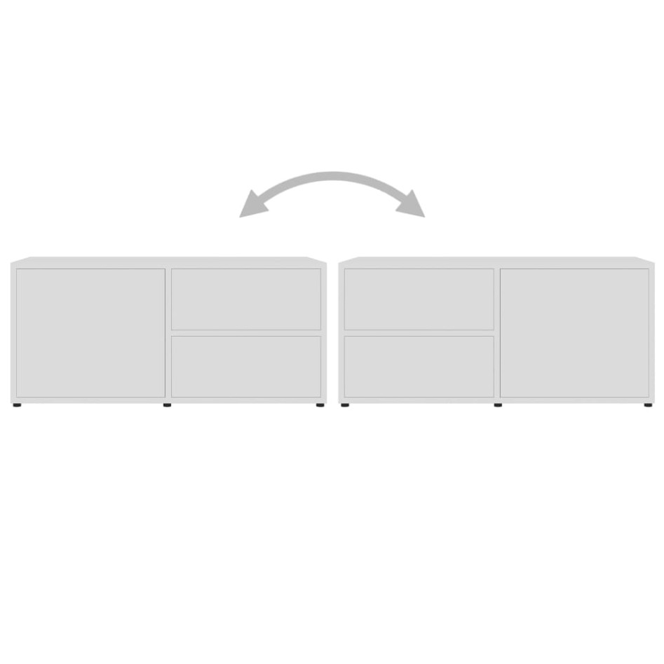 Mueble para TV madera contrachapada blanco 80x34x36