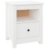 Mesita de noche madera maciza de pino blanco 40x35x49
