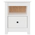 Mesita de noche madera maciza de pino blanco 40x35x49
