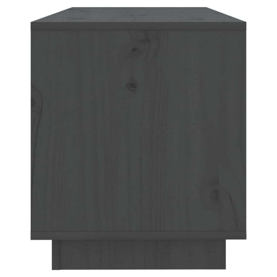 Mueble de TV de madera maciza de pino gris 74x34x40