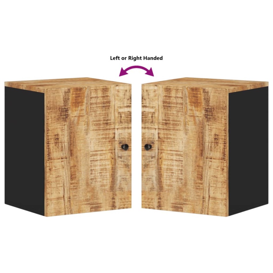 Armario de baño de pared madera maciza de mango 38x33x48