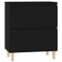 Aparador de madera contrachapada negro 60x35x70
