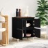 Aparador de madera contrachapada negro 60x35x70