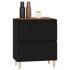 Aparador de madera contrachapada negro 60x35x70
