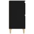 Aparador de madera contrachapada negro 60x35x70