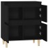 Aparador de madera contrachapada negro 60x35x70