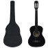 Set de guitarra clásica para principiantes 8 pzas negra 3/4
