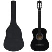 Set de guitarra clásica para principiantes 8 pzas negra 3/4 36