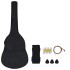 Set de guitarra clásica para principiantes 8 pzas negra 3/4