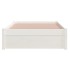Estructura de cama sin colchón madera maciza blanco 90x200
