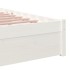 Estructura de cama sin colchón madera maciza blanco 90x200