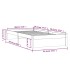 Estructura de cama sin colchón madera maciza blanco 90x200