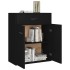 Aparador de madera contrachapada negro 60x30x75