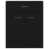 Aparador de madera contrachapada negro 60x30x75