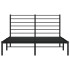 Estructura cama sin colchón con cabecero metal negro 140x190