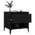 Mesa auxiliar madera contrachapada negro 50x46x50