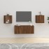 Muebles para TV de pared 2 uds roble marrón 40x34,5x40