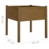 Jardineras 2 uds madera maciza de pino marrón miel 70x70x70