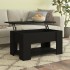 Mesa de centro madera de ingeniería negra 79x49x41
