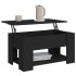 Mesa de centro madera de ingeniería negra 79x49x41