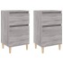 Mesitas de noche 2 uds color gris Sonoma 40x35x70