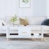 Mesa de centro madera contrachapada blanco 102x50x40