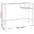 Escritorio para ordenador vidrio negro mármol 100x36x74