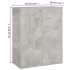 Aparador de madera contrachapada gris hormigón 60x30x75