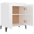 Aparador de madera contrachapada blanco brillante 60x35x70