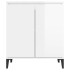 Aparador de madera contrachapada blanco brillante 60x35x70