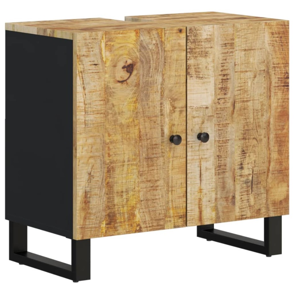 Mueble de lavabo madera mango y madera ingeniería 62x33x58