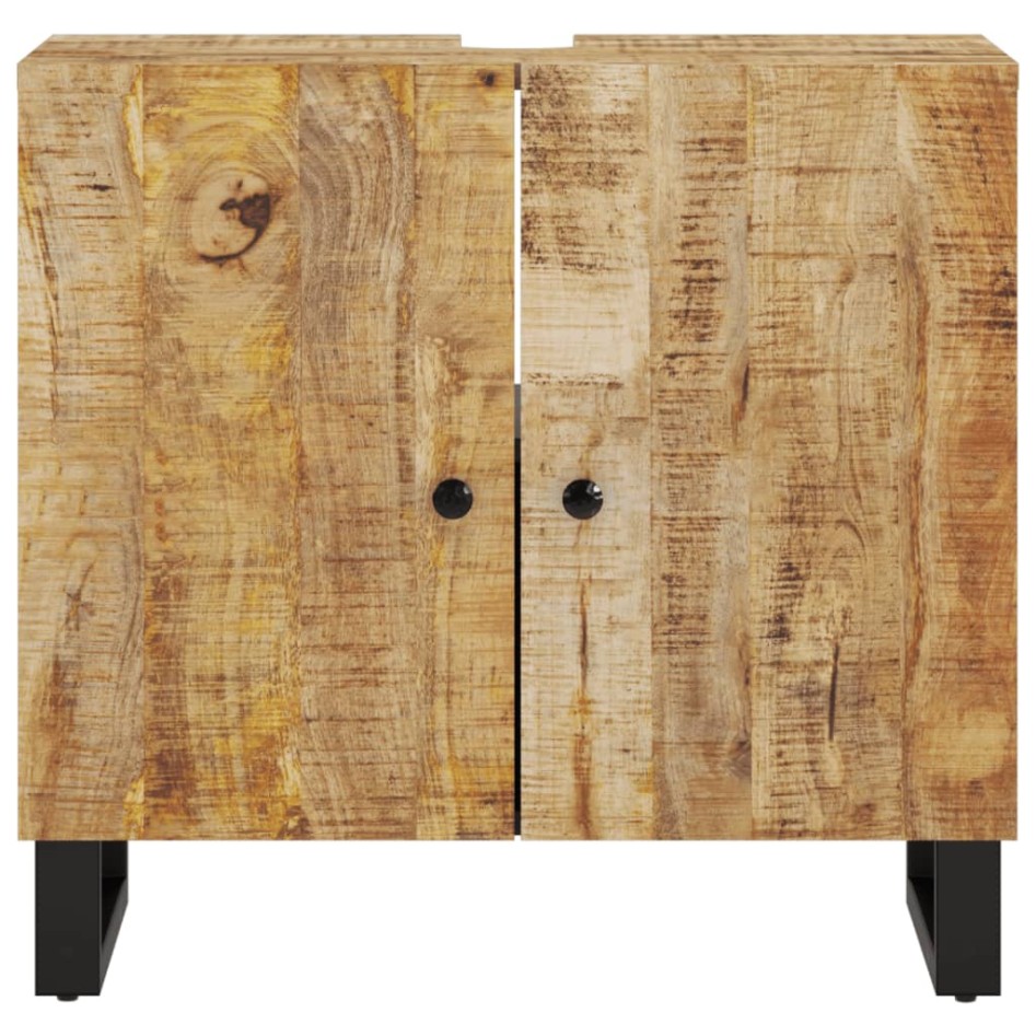 Mueble de lavabo madera mango y madera ingeniería 62x33x58