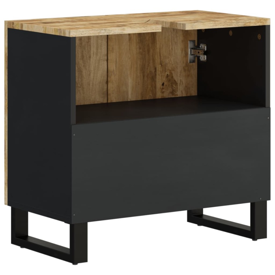 Mueble de lavabo madera mango y madera ingeniería 62x33x58
