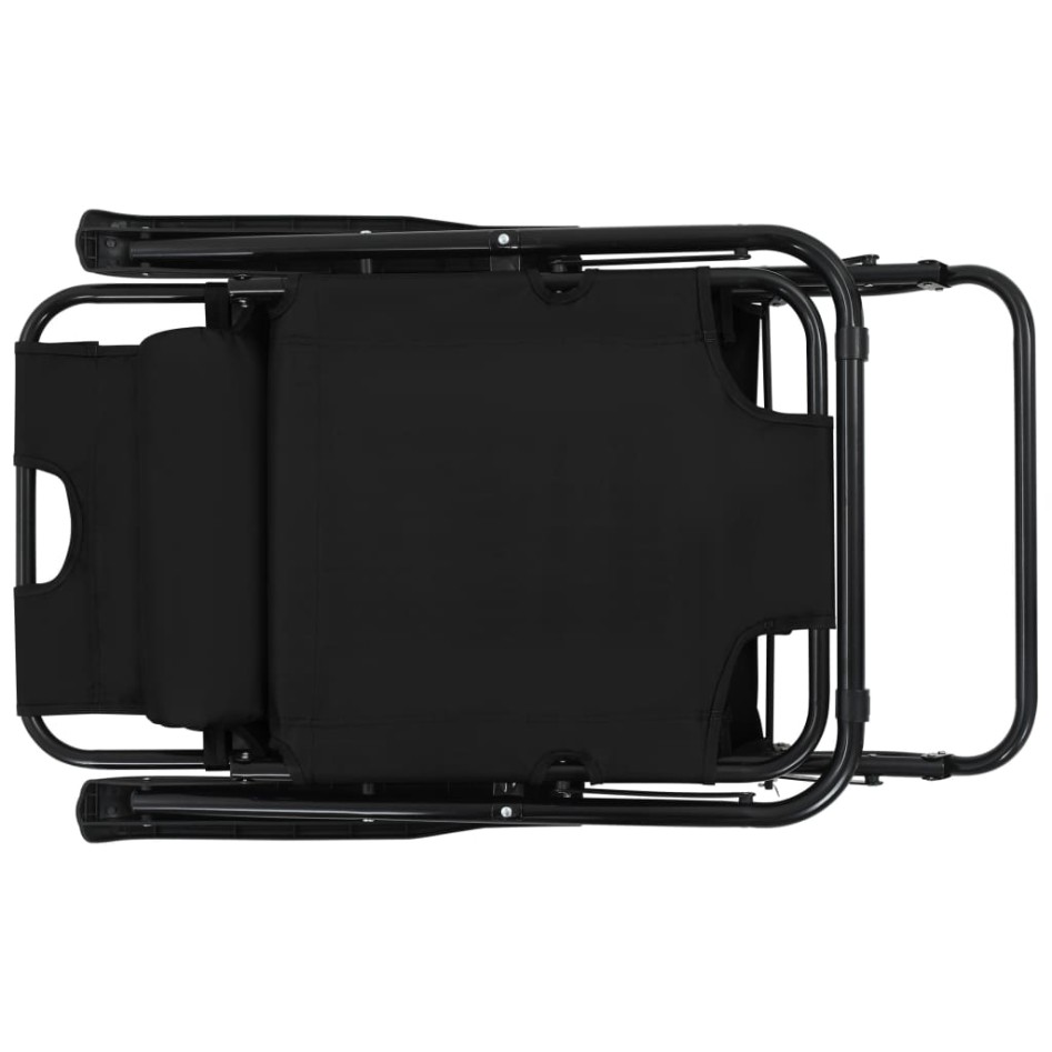 Tumbonas plegables con reposapiés 2 unidades acero