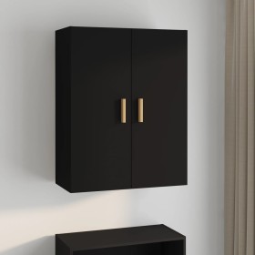 Armario de pared colgante negro 69,5x34x90