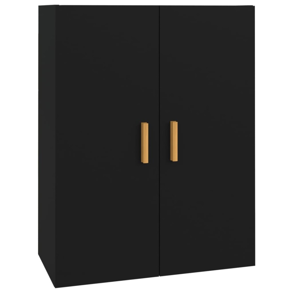 Armario de pared colgante negro 69,5x34x90