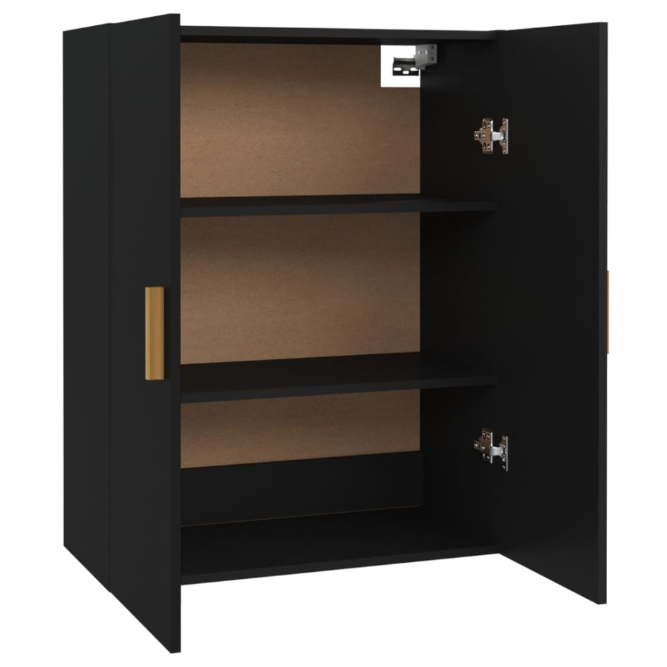 Armario de pared colgante negro 69,5x34x90