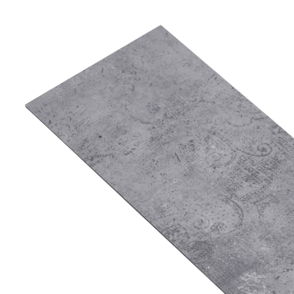 Lamas para suelo no autoadhesivos PVC gris cemento 5,26 m² 2
