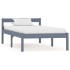 Estructura de cama sin colchón madera de pino gris 100x200