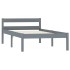 Estructura de cama sin colchón madera de pino gris 100x200