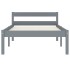 Estructura de cama sin colchón madera de pino gris 100x200