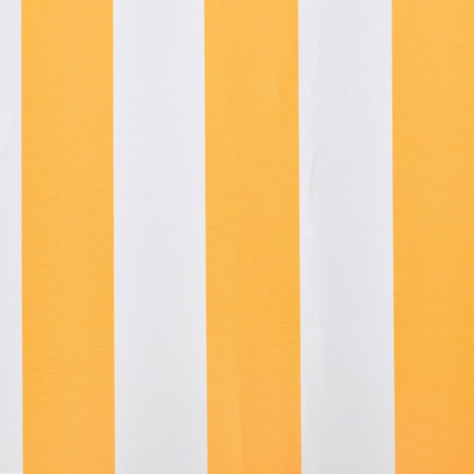 Toldo de lona naranja y blanco 500x300