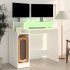 Escritorio con luz LED madera contrachapada blanco 97x45x90