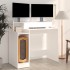 Escritorio con luz LED madera contrachapada blanco 97x45x90