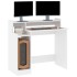 Escritorio con luz LED madera contrachapada blanco 97x45x90