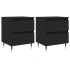 Mesitas de noche 2 uds madera de ingeniería negro 40x35x50