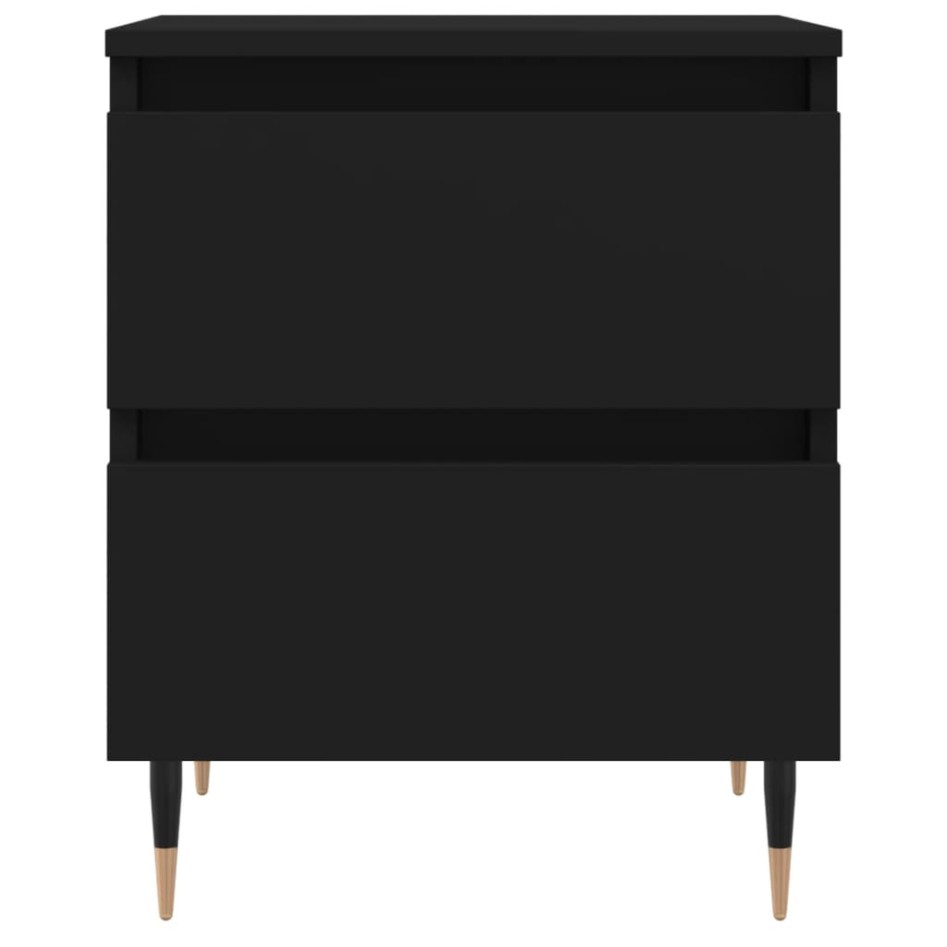 Mesitas de noche 2 uds madera de ingeniería negro 40x35x50