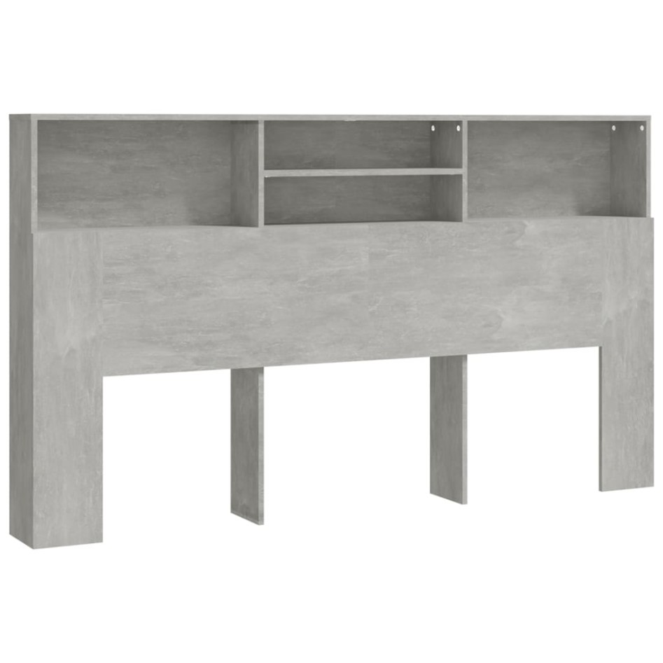 Mueble cabecero gris hormigón 180x19x103,5