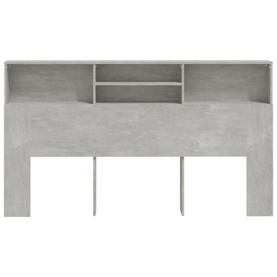 Mueble cabecero gris hormigón 180x19x103,5