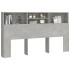 Mueble cabecero gris hormigón 180x19x103,5